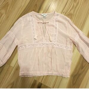 Forever 21 Light Pink Boho Blouse